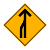 Warning Merging Lanes 002